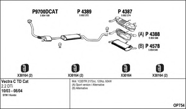 FENNO OP754 Exhaust System